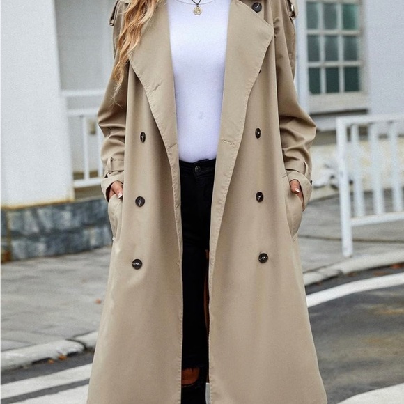 Dylan Murray Tan Trench Coat with belt - M - Picture 2 of 7